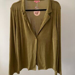 VRG GRL Check It Out Button Front Shirt // Olive